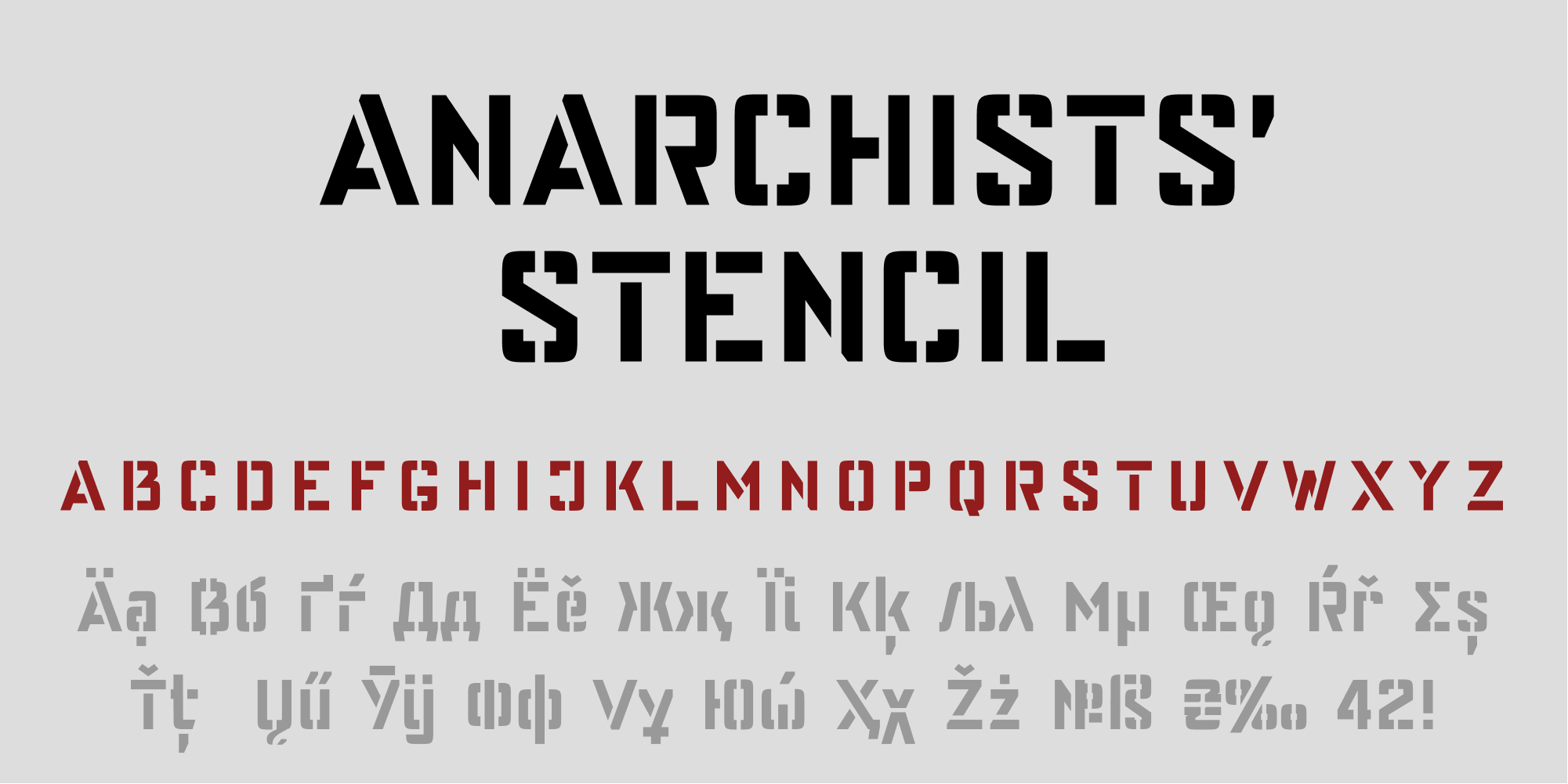 Anarchists' Stencil by Dimka Fonts