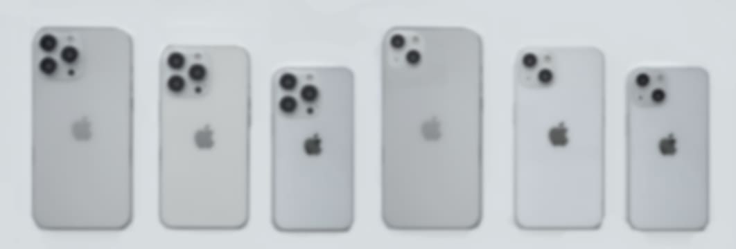 full iphone lineup blurry